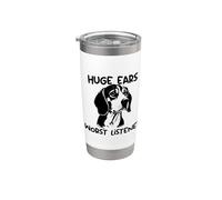 Beagle orejas enormes peor oyente Vaso térmico de acero inoxidable de doble pared