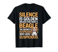 Beagle Pequeño Perro Perro Criador De Mascotas Silencio Es Dorado Camiseta