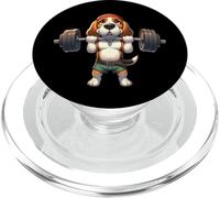 Beagle Perro Halterofilia Fitness Gimnasio Entrenamiento PopSockets PopGrip para MagSafe