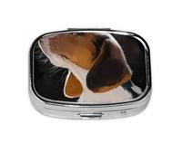 Beagle Puppy Dog Welcome Garden, pastillero con 2 compartimentos, organizador portátil