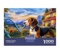Beagle Puzle 1000 Piezas Beagle explorando Principiantes Fácil De Armar Regalo Navideño Portátil 38x26cm/1000pcs