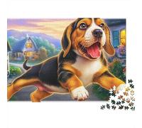 Beagle Rompecabezas 1000 Piezas Cartón Resistente Jumping en la Ciudad para Coleccionistas, Desafío Ultra Difícil, Juego De Fiesta, Mejor Regalo para Aficionados Serios 52x38cm/1000pcs