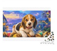 Beagle - Rompecabezas de 1000 Piezas para Adultos, diseño de Beagle Colorido en un Lugar Soleado, Actividad Divertida para días lluviosos, 38 x 26 cm (1000 Piezas)