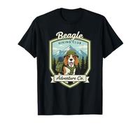 Beagle Senderismo Club Perro Aventura Montaña Trail Vintage Camiseta