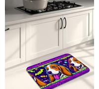 Beagle - Tapetes de cocina para piso, coloridos diseños de perros, decorativos, acolchados, cómodos, lavables, antideslizantes, para fregaderos de cocina, lavandería, baño, 16 x 24 pulgadas
