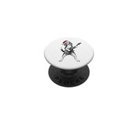 Beagle X-Mas Rock Music Dog con Sombrero de Papá Noel PopSockets PopGrip Adhesivo