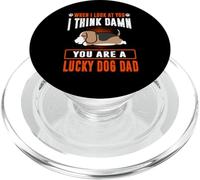 Beagle You Are A Lucky Dog Dad Funny Puppy Dogs Lovers PopSockets PopGrip para MagSafe