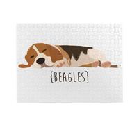 Beagles, Rompecabezas de 500 Piezas para Adultos - Rompecabezas de Madera para Adultos Mayores