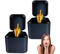 BEAHING 2 Piezas de Dedo Medio en una Caja Divertidos Regalos de Dedo Medio con Solo para ti en la Tapa Caja de Broma de 2 Pulgadas para Navidad, Halloween, Día de los Inocentes, Regalos