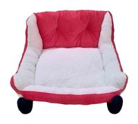 BEAHING Cama para Perros de Felpa, sofá para Perros con Trineo navideño con Respaldo para decoración al Aire Libre Inndor de Vacaciones, Cama de 23, 6x15x11 Pulgadas