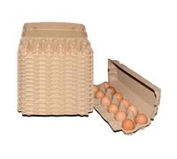 BEAHING Cartones de huevos 15PCS, bandeja de almacenamiento de pulpa de papel de 12 unidades para refrigerador