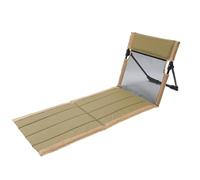 BEAHING Estera de Playa Tumbona de Playa portátil Plegable con Respaldo de Malla Transpirable Silla de Piso Liviana para Piscina, Camping, Pesca, Senderismo, Viajes, marrón, portátil