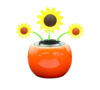 BEAHING Flores danzantes solares Que sacuden la Cabeza, Adornos para Coche, Juguete con energía Solar para decoración de Escritorio de Oficina, Girasol