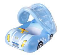 BEAHING Flotador para bebé con Dosel, Flotador Inflable para Piscina con Forma de Coche con Asiento y Volante para niños de 1 a 6 años