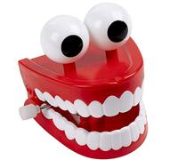 BEAHING Juguete de dentadura postiza con Relojes, Juguetes para parlotear con los Dientes de los Dientes de plástico con Ojos para la Navidad de Fiesta, de chomado con Ojos con