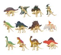 BEAHING Mini Figuras de Dinosaurio 24 Unids/Set Esqueletos de Dinosaurio para niños Figuras Realistas Coloridas Huesos Fósiles Juguetes para niñas niños a Partir de 3 años Navidad, Realista