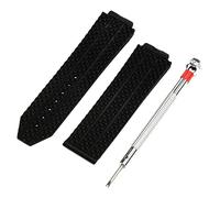 BEAHING Mira banda, banda de vigilancia con un destornillador universal 0.94 pulgadas de reloj de reemplazo de silicona negra para el hogar