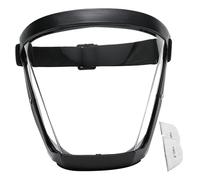 BEAHING Protector facial con 2 filtros de algodón, escudo antivaho de alta definición con correas contra el viento, arena, polvo, agua, vapores de aceite (blanco y negro)