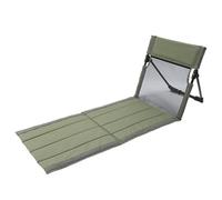 BEAHING Tumbona de Playa Plegable y portátil con Respaldo de Malla Transpirable, Silla de Suelo Ligera para Piscina, Camping, Pesca, Senderismo, Viajes, Verde Militar, portátil