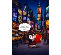 Beak Apple: Funny Penguin in New York Graph Paper Notebook - Cute Squared Journal for Notes, Ideas, Sketches and Planning