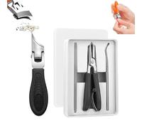 Beak - Cortaúñas para uñas gruesas, cuidado encarnado, diseño multifuncional para el hogar, antisalpicaduras, juego de 2