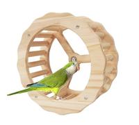 Beak Health Support: Our Parrot Exercise Wheel is Made from Natural Wood, Perfect for Promoting Healthy Beak Maintenance as Birds Chew and Grind Their Beaks While Providing a Strong Structure
