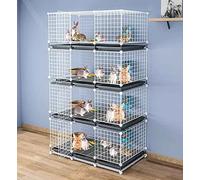 Jaula Conejo Interior, Parque Para Animales Pequeños Con Bandeja Jaulas Gallinas Ponedoras, Jaulas Para Cobayas, Jaulas Para Animales Pequeños, Fácil De Limpiar ( Color : White , Size : 111*39*189cm )