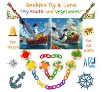 BeakPix Fly and Land: My Fruits and Vegetables (Captain Seagull's Let's Color and Learn Together! - Combo)