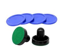 BEALIFE Accesorios para paletas de Hockey de Aire: 2 empujadores Hockey Aire y 4 Discos , Putter Rojo , Putter Negro , 6cm