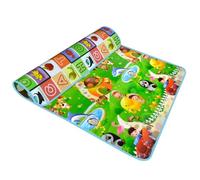 BEALIFE Alfombrilla de juego para bebés suave y resistente al desgaste para un tiempo de juego cómodo Alfombrilla de gateo con forma de coche con letras y animales de doble cara Inodoro