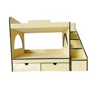 BEALIFE Añade realismo a Tus paisajes con Esta Exquisita litera Doble en Miniatura para casa de muñecas a Escala 1/12. Incluye Escalera y se Adapta la perfección escenas Reales.