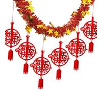 BEALIFE Añade un toque de encanto cultural al espacio con borlas de caracteres chinos, decoración del año lunar, celebraciones navideñas, cortina puerta.