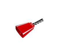 BEALIFE Cencerro con asa, campana de animación, timbre de llamada para conciertos en granjas, juegos fútbol, Rojo, Longitud total 26cm