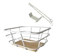 BEALIFE Cesta de carga para bicicleta resistente, fácil de montar, hace que el ciclismo sea más cómodo y organizado. Cesta organizadora para ciclismo, senderismo, con soporte, 36x32x20cm