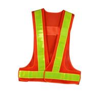BEALIFE Chaleco de seguridad para mujer y hombre con bolsillos con cremallera, reflectante, ligero, cómodo y portátil, para tareas laborales, de, Naranja, 58cm