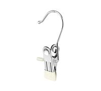 BEALIFE Clip pequeño de 3 formas, versátil, para solución de ahorro de espacio húmedo y seco, colgador de ropa de acero inoxidable, Clip para secar calcetines , Beige