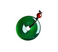 BEALIFE Colgante de botón de seguridad de Jade Natural y exquisito para mujeres y hombres simboliza todo lo bueno collar de Jade de piedra
