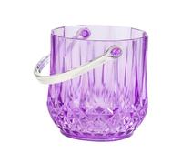 BEALIFE Cubo de acrílico transparente, contenedor de hielo, pulido, liso, ligero, para todo tipo celebraciones al aire libre, plástico, para champán, cerveza, vino, enfriador con asa, para eventos