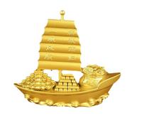 BEALIFE Decorativa de Barco cumpleaños o para la Entrada, la Sala Estar o Medidas: 10 cm x 7,8 cm, Oro, 8.7 x .6