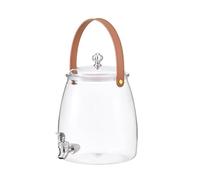 BEALIFE Dispensador de agua fría de gran capacidad con sellado silicona duradero que mantiene las bebidas frescas por más tiempo. Dispensador portátil bebidas heladas con filtro grifo, Claro, 5L