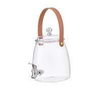 BEALIFE Dispensador de agua fría de gran capacidad con sellado silicona duradero que mantiene las bebidas frescas por más tiempo. Dispensador portátil bebidas heladas con filtro grifo, Claro, 3L