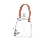 BEALIFE Dispensador de agua fría de gran capacidad con sellado silicona duradero que mantiene las bebidas frescas por más tiempo. Dispensador portátil bebidas heladas con filtro grifo, Claro, 9L