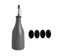 BEALIFE Dispensador de vinagre, chile y aceite, elegante botella de aceite cerámica gran capacidad, dispensador soja, frascos, recipiente para líquidos cocina resistente a altas, Gris, 7x24cm