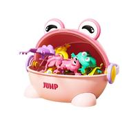 BEALIFE Divertidos Juguetes de Rana Que rebota, Ranas saltarinas geniales para niños, niñas y niños pequeños, Color Verde , Rosa , 19.5 x 17 x 17.8 cm