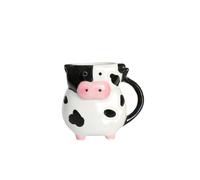BEALIFE Encantadora taza de café de vaca con atención que llama la taza de vaca de gran capacidad bebedores de café que aman los regalos únicos