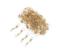 BEALIFE Eslabón Giratorio de Barril rodante con Pasador de presión Enclavamiento, Conector Pesca, rodamiento Bolas, Anillos sólidos Esenciales para el Control tensión, broches presión para