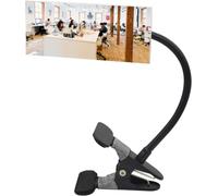 BEALIFE Espejo de escritorio ajustable con soporte de abrazadera resistente | para espejo para mejorar la visibilidad en cubículos de oficina. Fabricado en metal.