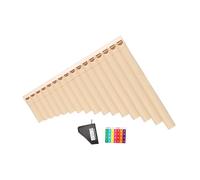 BEALIFE Flautas de pan de 16 tubos con afinación manual y características nacionales únicas para entusiastas la música y presentaciones tradicionales. Instrumento musical tradicional chino: flautas