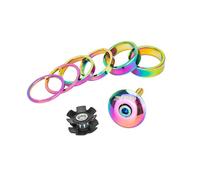 BEALIFE Herramienta de fijación del Espaciador del Juego de dirección la Bicicleta Arandela la Horquilla Delantera Juego Arandelas Horquilla Bicicleta Azul, Vistoso