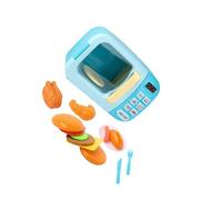 BEALIFE Juego de Cocina Infantil, electrodomésticos de Cocina, Juego Interactivo, microondas, Accesorios realistas para niños, Comida Falsa para bebés, simulación, microondas para , Azul , 13 Piezas